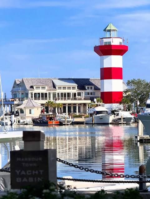 Lowcountry harbor and lighthouse