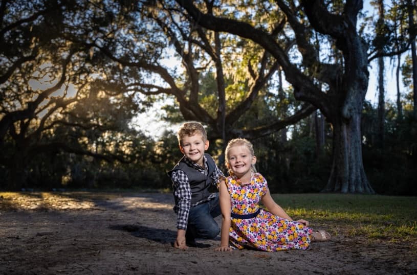 Maggie's children enjoying the Lowcountry outdoors